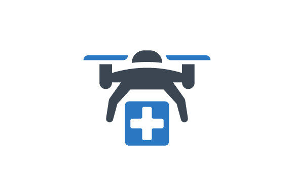 Drone Medical Care Icon: Modern Graphics & Icons