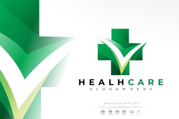 Gradient Medical Health Care Logo Templa Graphics
