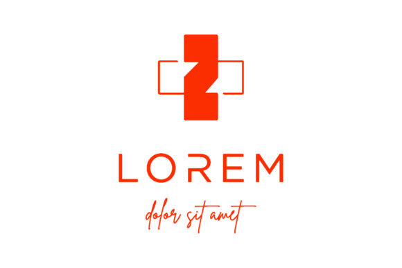 Initial Z Medical Cross Logo Vector Graphics