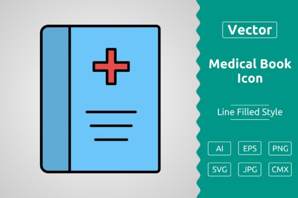 Medical Book Icon for Graphics & Icons