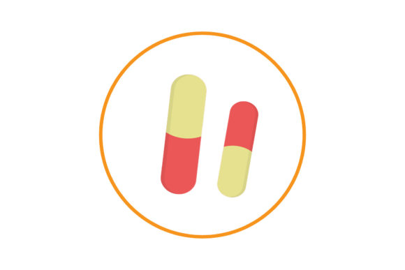 Medical Icon Capsule Medicine Graphics and Icons