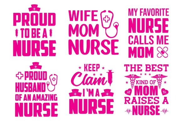 Nurse Mom T-Shirt Bundle: Graphics & Print Templates