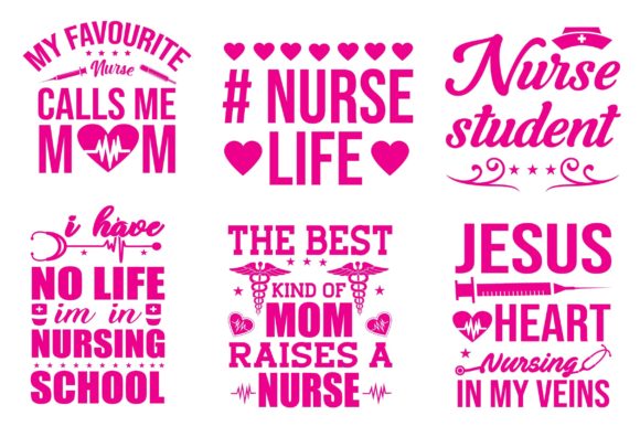 Nurse T-shirt Bundle: Print Templates & Graphics
