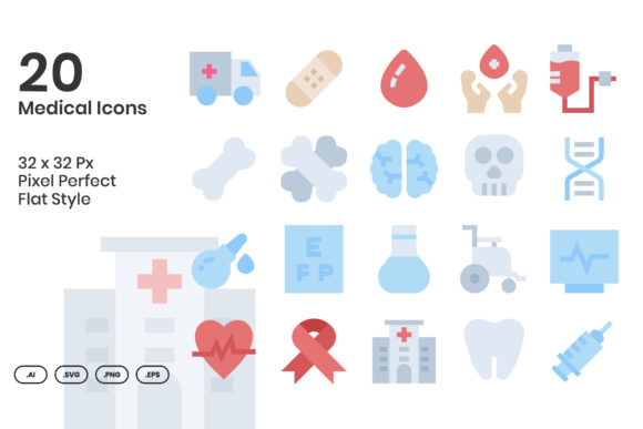 Review: 20 Medical Icons Flat Graphics