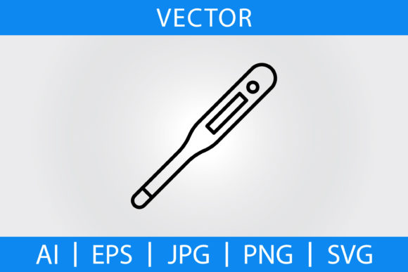 Review: Vector Medical Thermometer Line Icon for Embroidery