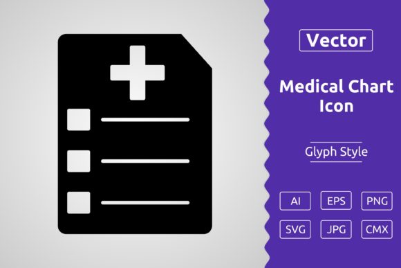 Vector Medical Chart Icon: Graphics for Icons