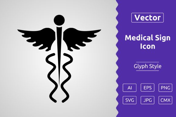 Vector Medical Sign Glyph Icon: Graphics & Icons Review